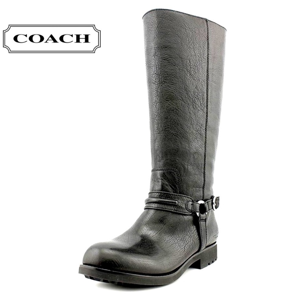 Coach Valterra Leather Moto Boots